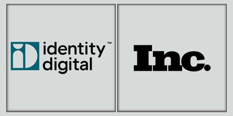 Identity Digital Ranks as One of the Fastest-Growing U.S. Private Companies  on the 2022 Inc. 5000 List